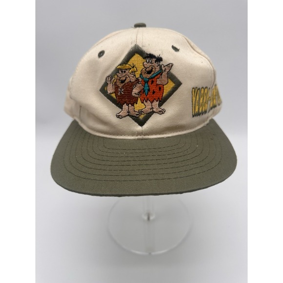 Hanna Barbera Other - Vintage The Flintstones Fred Flintstone Snapback Hat 1994 Off-White with a green